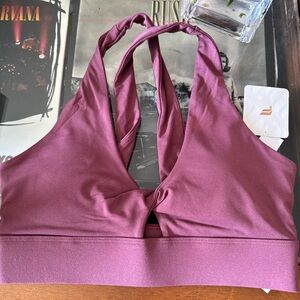 Fabletics Moonlight Mauve Oasis Twist Sports Bra